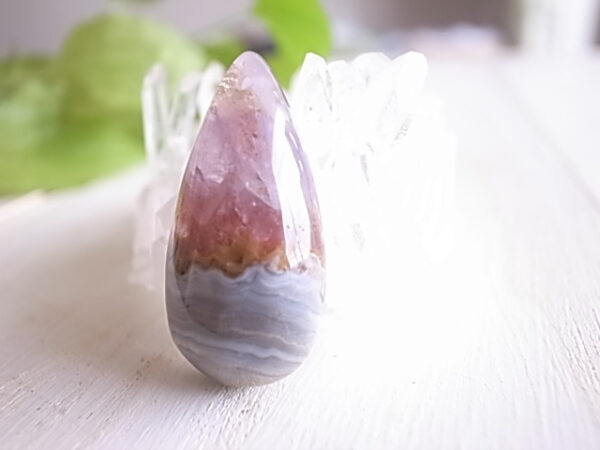 レア！アメジスト　アゲート　穴開き　メキシコ産　ルース　天然石 - 画像 (5)