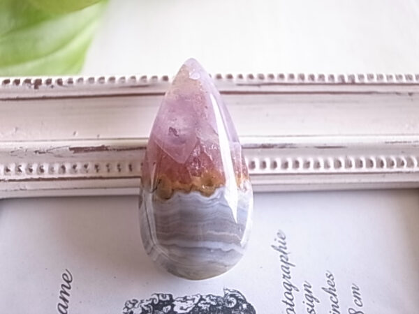レア！アメジスト　アゲート　穴開き　メキシコ産　ルース　天然石 - 画像 (3)