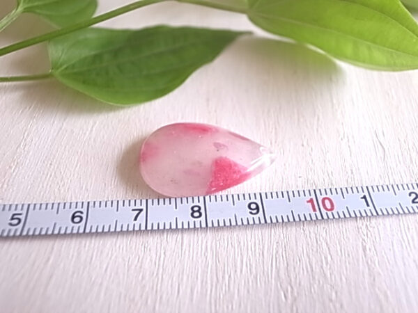 桜色の刻　ロードナイトインクォーツ　穴開き　ブラジル産　ルース　　天然石　 - 画像 (7)