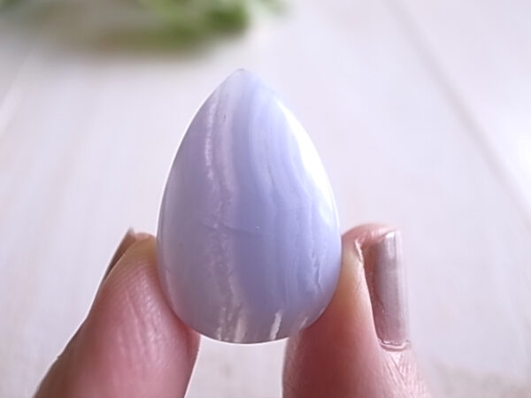 青色の漣　ブルーレースアゲート　南アフリカ産　ルース　天然石 - 画像 (4)