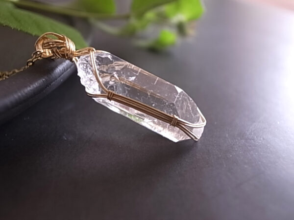 ヒマラヤ水晶　インド・マニハール産　ペンダントトップ ワイヤーペンダント - 画像 (4)