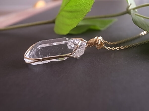 ヒマラヤ水晶　インド・マニハール産　ペンダントトップ ワイヤーペンダント - 画像 (5)