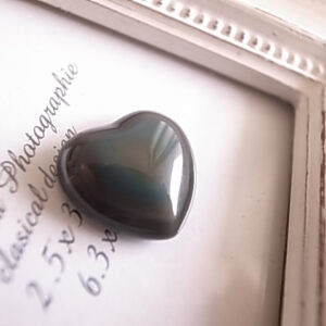 レインボーオブシディアン ハート 天然石