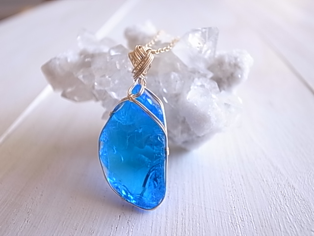 アンダラクリスタル エレクトリックブルー ペンダントトップ 14kgf シェラネバダ産 - 画像 (3)