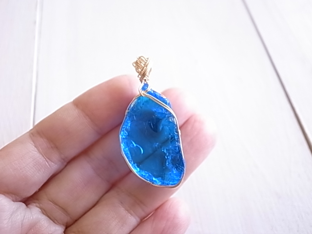 アンダラクリスタル エレクトリックブルー ペンダントトップ 14kgf シェラネバダ産 - 画像 (7)
