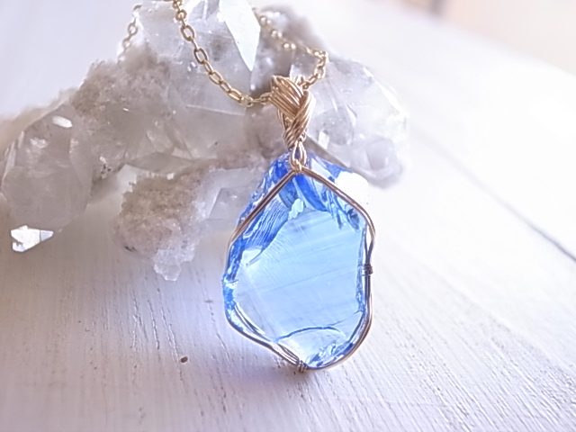 アンダラクリスタル エレスチャルサファイア ペンダントトップ 14kgf シェラネバダ産 - 画像 (3)