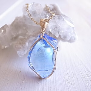 アンダラクリスタル　エレスチャルサファイア　ペンダントトップ　14kgf　シェラネバダ産