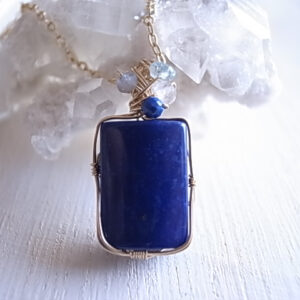 ラピスラズリ　スクエア　ペンダントトップ　アフガニスタン産