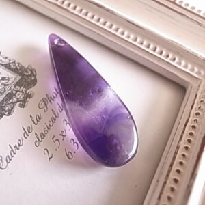 シェブロンアメジスト　ブラジル産　穴開き　ルース　天然石