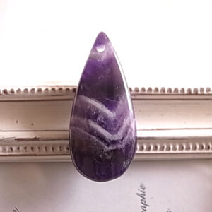 シェブロンアメジスト　ブラジル産　穴開き　ルース　天然石