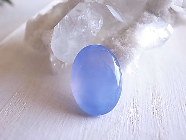 ブルーカルセドニー ルース 天然石 - 画像 (2)