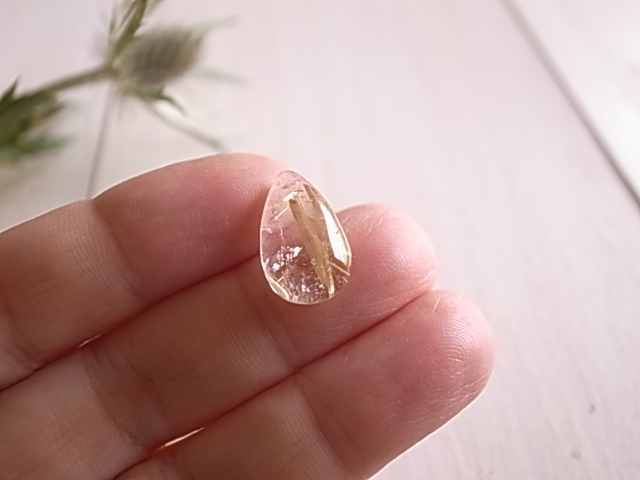 ルチルクォーツ ブラジル産 ルース 天然石 - 画像 (7)