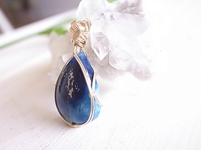 瑠璃の貴石 アフガナイト アフガニスタン産 ペンダントトップ ワイヤーペンダント - 画像 (7)