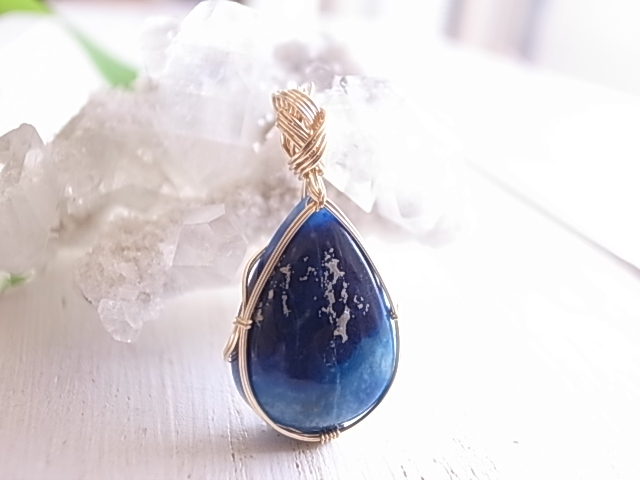 瑠璃の貴石 アフガナイト アフガニスタン産 ペンダントトップ ワイヤーペンダント - 画像 (3)