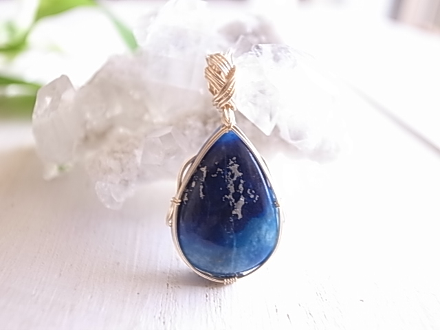 瑠璃の貴石 アフガナイト アフガニスタン産 ペンダントトップ ワイヤーペンダント - 画像 (5)