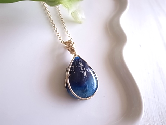 瑠璃の貴石 アフガナイト アフガニスタン産 ペンダントトップ ワイヤーペンダント - 画像 (9)