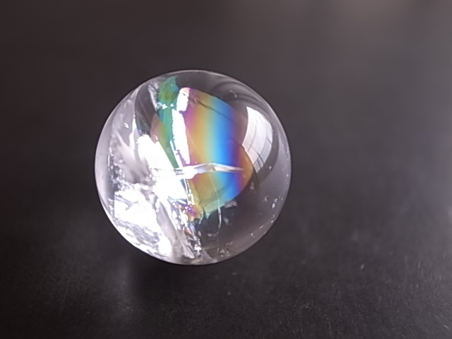 アイリスクォーツ レインボークリスタル 水晶 2cm丸玉 スフィア ブラジル産 - 画像 (3)