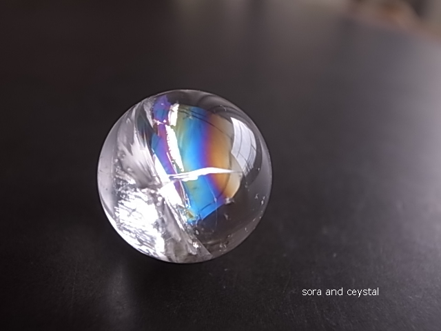 アイリスクォーツ レインボークリスタル 水晶 2cm丸玉 スフィア ブラジル産