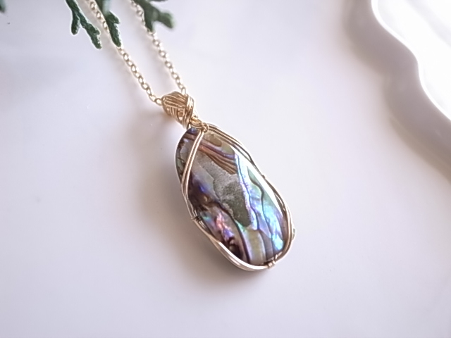 アバロンシェル ペンダントトップ ワイヤーペンダント - 画像 (4)