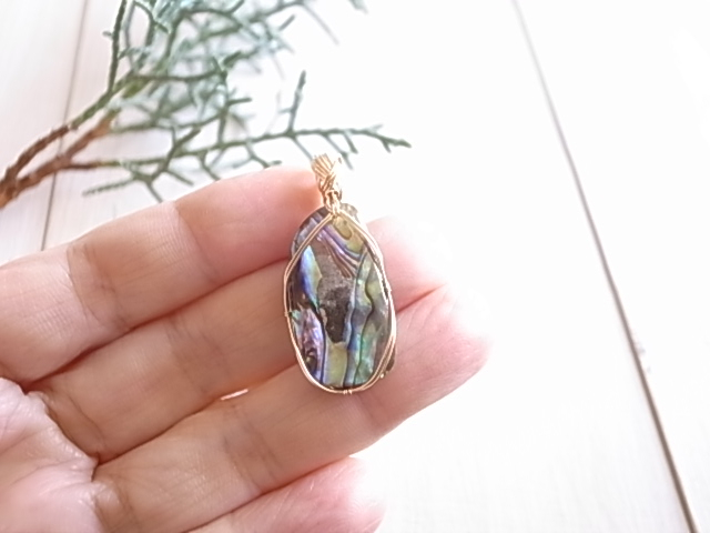 アバロンシェル ペンダントトップ ワイヤーペンダント - 画像 (6)