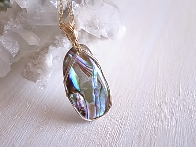 アバロンシェル ペンダントトップ ワイヤーペンダント