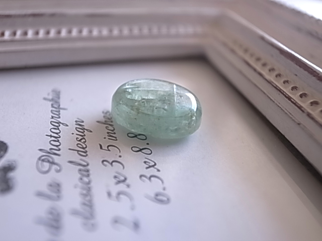 グリーンカイヤナイト タンザニア産 プチサイズ ルース 天然石 - 画像 (3)
