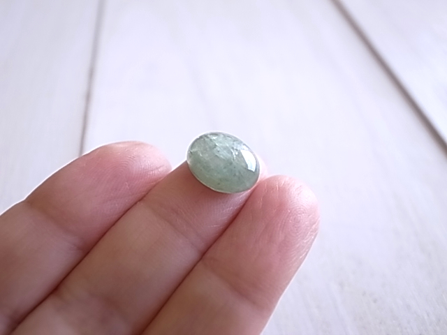 グリーンカイヤナイト タンザニア産 プチサイズ ルース 天然石 - 画像 (6)