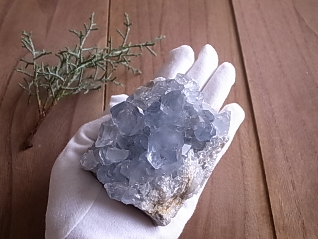 セレスタイト マダガスカル産 原石 459g 天然石 クラスター - 画像 (8)