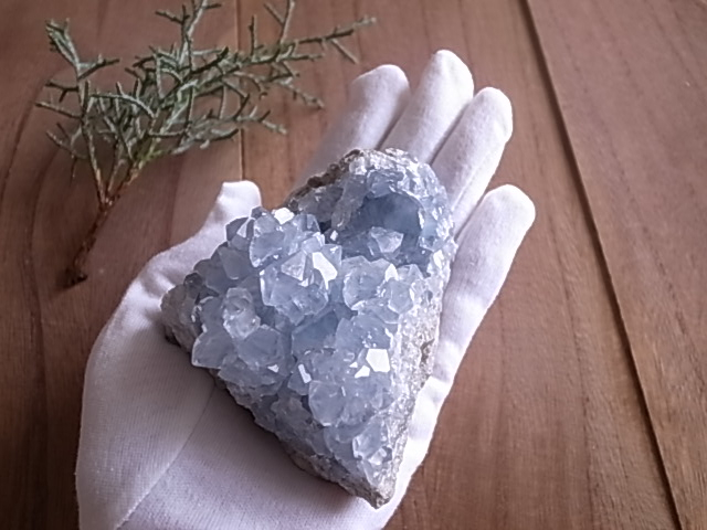 セレスタイト マダガスカル産 原石 357g 天然石 クラスター - 画像 (7)