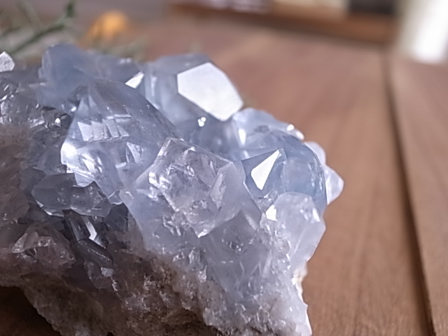 セレスタイト マダガスカル産 原石 459g 天然石 クラスター - 画像 (2)