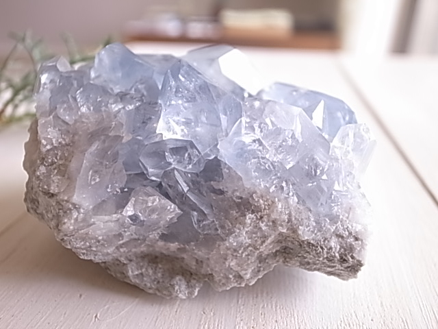 セレスタイト マダガスカル産 原石 459g 天然石 クラスター - 画像 (6)