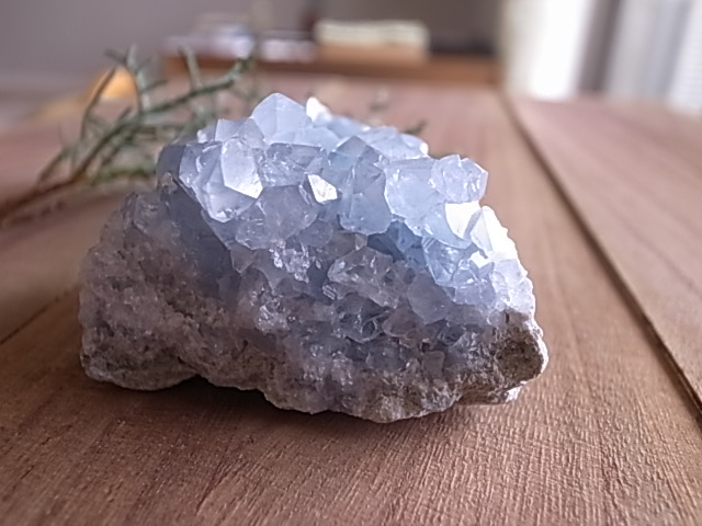 セレスタイト マダガスカル産 原石 357g 天然石 クラスター - 画像 (6)