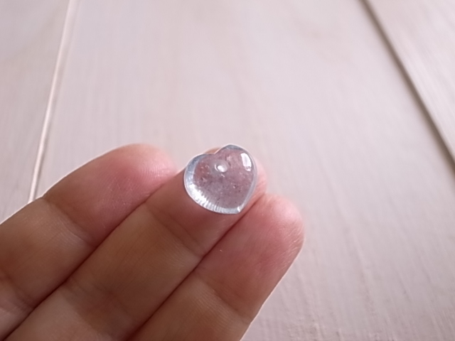 ハート アクアマリン マダガスカル産 穴開き - 画像 (5)